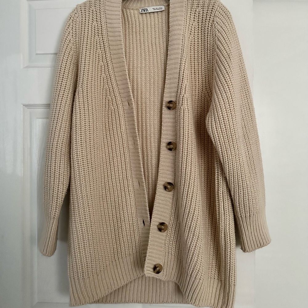Zara Knit Long Cardigan